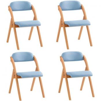 Sillas Plegables de Madera con Asiento Tapizado