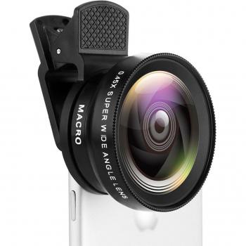 Universal Smartphone Lens: 0.45X Wide Angle & 12.5X Macro
