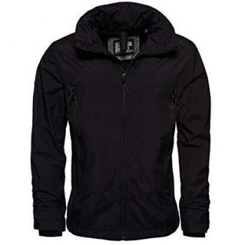 Superdry Elevación Hombre Chaqueta Negra L Jet