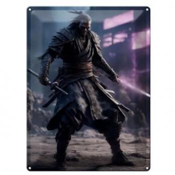 Zombie Samurai Blechschild 20x30cm