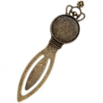 Bronze Vintage Bezel Trays for Bookmarks & Jewelry Making – 10pcs