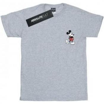 Grau L Mickey Mouse Kickin Retro T‑Shirt für Männer
