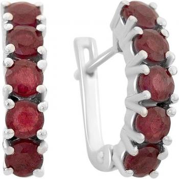 4.15ct Natural Ruby Earrings in Silver