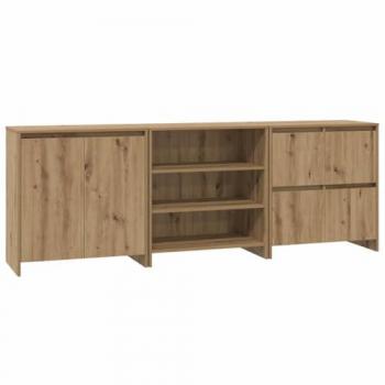 Engineered Oak Sideboards, 3 Pack – VidaXL Collection (70x41x75)