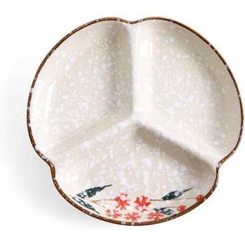 Creative 3-Grid Ceramic Serving Plate