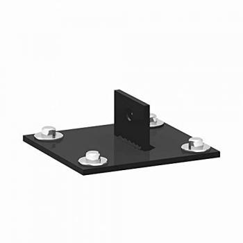 Platine jambe de force acier galvanisé plastifié à visser – Couleur gris – Hauteur 4,8 cm