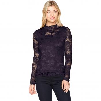 VERO MODA Vmjoy L/s Highneck Top Boo, Camiseta sin Mangas para Mujer, Morado, Talla M