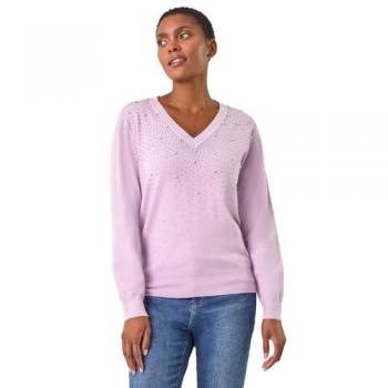 Lavender Pearl Embellished Cardigan – Size 20