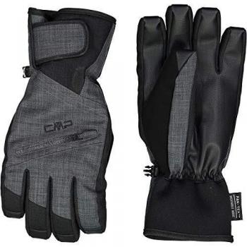 Cmp Black Melange Fleece Gloves for Men 10.5