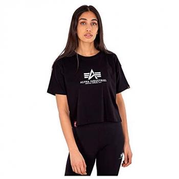 Alpha Industries Women T-Shirt Basic COS schwarz Größe L