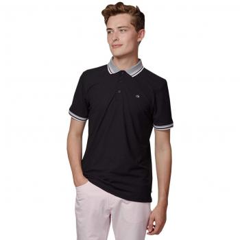Calvin Klein Mens 2019 Bi‑Lite Polo in Black – L