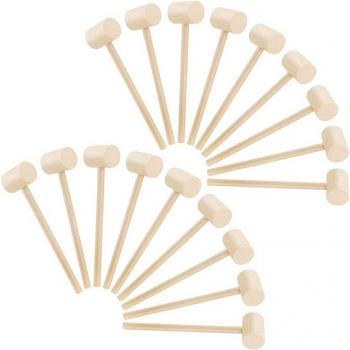 Set de 18 mazos de madera para romper cangrejos y mariscos, herramienta natural