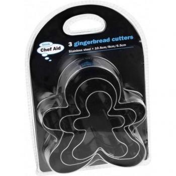 Silver Gingerbread Artisan Cutter Set (3 Pieces)