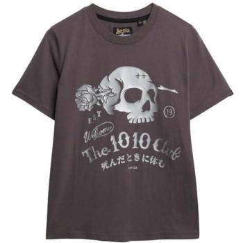 T‑shirt Superdry Skull Femme en Gris – Taille XL