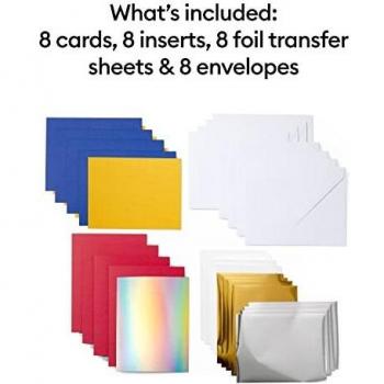 Feuilles de transfert en papier aluminium pour Cricut Joy – Pack de 8, dimensions 10,8 cm x 14 cm