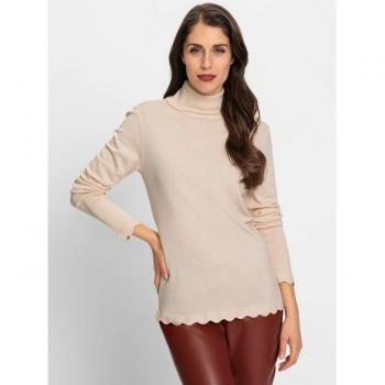 Pull sophistiqué à bord ondulé