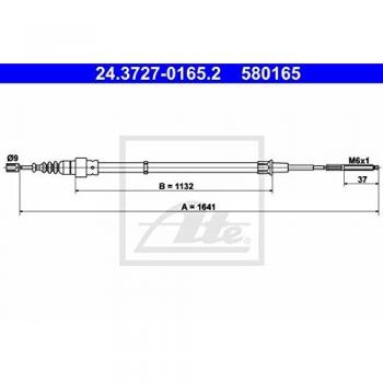 Cavo Freno ATE 24.3727-0165.2 per VW e SEAT