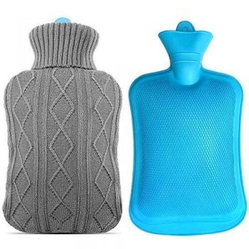 Borsa d’Acqua Calda MTURE 2,0 L – Giacca a Maglia in Grigio