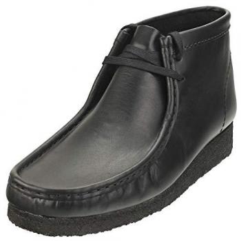 Botines casuales Clarks Wallabee de piel negra (41.5)