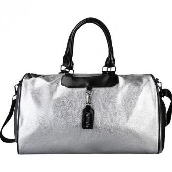 Bolso de hombro plateado para gimnasio