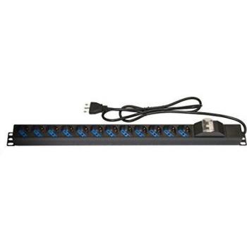 LINK LK10057 Multipresa Verticale a 12 Porte per Armadi Rack con Interruttore Magnetotermico
