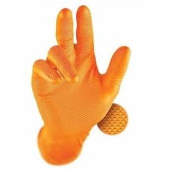 Large Orange Nitrile Protective Gloves – 150 Pack, Powder‑Free, 75 Pairs