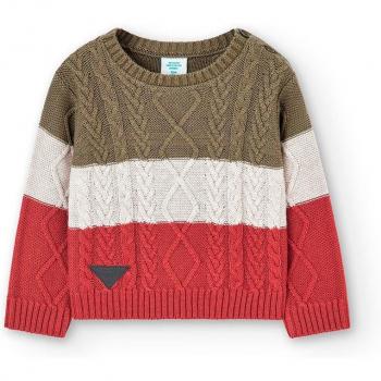 BOBOLI Jungen Strickpullover Blockstreifen