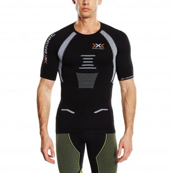 Camiseta de deporte X-Bionic para hombre, multicolor (blanco / negro), talla XL