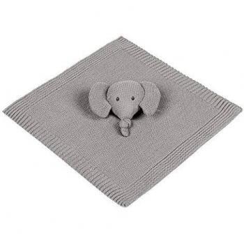 Doudou Bébé Tricot Gris