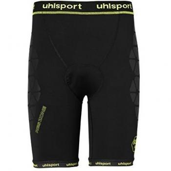 Pantalones Cortos Uhlsport Bionikframe Unpadded, Hombre, Negro/Amarillo Flúor, XL