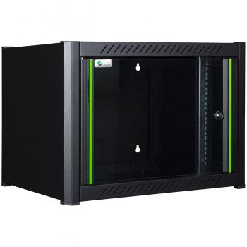 Black 6U Wall Rack Cabinet from Lanview