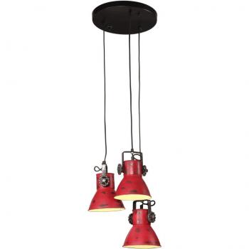 Hanging Lamp 25W E27 Distressed Red 30x30x100 cm