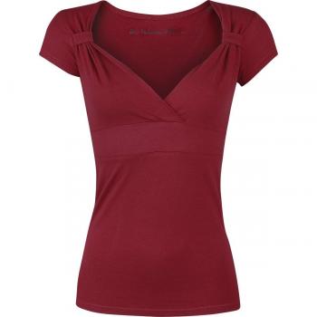 Black Premium by EMP Burgundy V-Top T-Shirt for Women