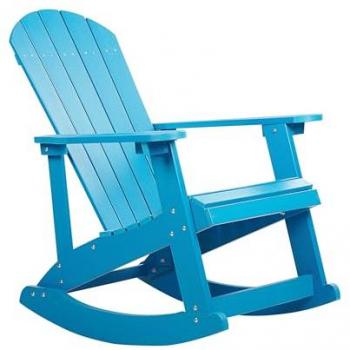 Mobilier d’extérieur bascule Beliani lattes bois synthétique Bleu Adirondack