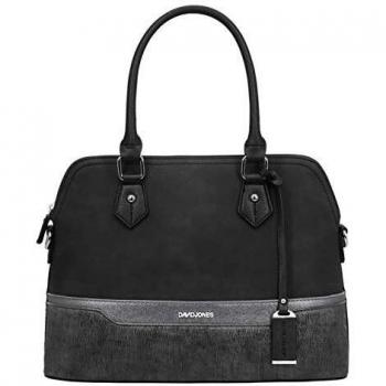 Borsa Grande Nero con Design Bugatti