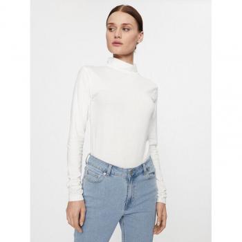 JDY Eleganter Rollkragenpullover Weiß
