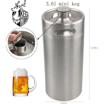 Fût de bar 128oz en acier inoxydable