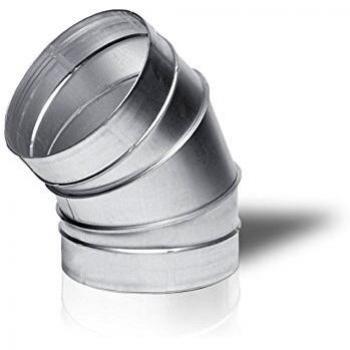 Coude 45º en Métal pour Extracteur d'air / Gaine flexible Winflex