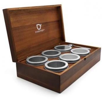 Bredemeijer Tea Box con 6 Canisters y Cucharita Medidora 184101
