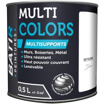Peinture Multicolore Mat 0.5L Blanc