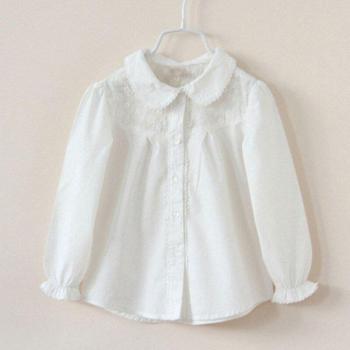 Embroidered Cotton Long-Sleeve Shirt for Girls
