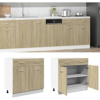 Plancher d’armoire à tiroirs Chêne Sonoma 80×46×81,5 cm (aggloméré)