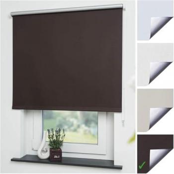 Liedeco Seitenzugrollo Thermo-Rollo, braun, 122x180 cm