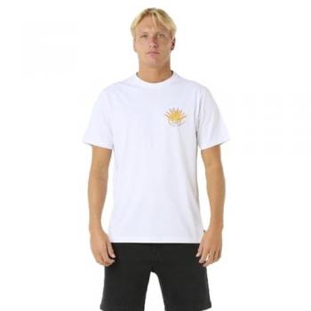 Rip Curl White Dazed Tee for Men – Small