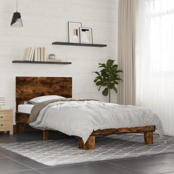 Vidaxl Bed Frame Smoked Oak 75x190 cm