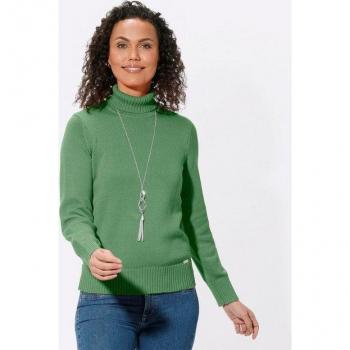 Pull femme manches longues col roulé
