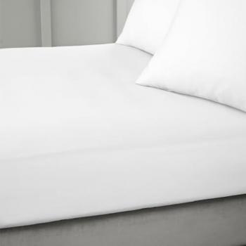 Bianca White 400TC Cotton Sateen Extra Deep Fitted Sheet