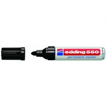 Edding 550 Marker, Rundspitze 3-4 mm, schwarz, 10 Stück
