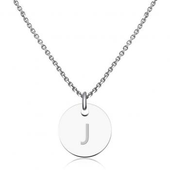 Collier à pendentif argenté (Good.Designs, lettre J)
