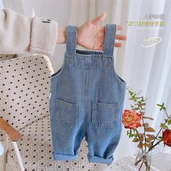 Lässige Denim Overalls für Mädchen in Einfarbig für Frühling und Herbst 2022